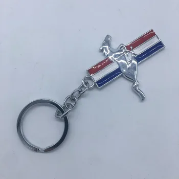 

Metal Horse 3D Emblem Badge KeyChain keyring Key Chain Ring for Mustang GT Car-Styling Chaveiro