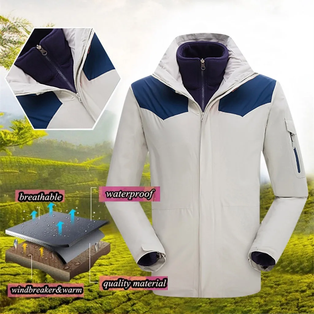 

Hooded Windbreaker Waterproof Jacket Hiking Camping Outdoor Sport Softshell Jacket Men Fleece Winter Jacket Men Coat Corta Vento