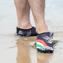 Женские и мужские водные кроссовки для плавания и рыбалки, уличная пляжная обувь для дайвинга, быстросохнущая Летняя обувь унисекс с принтом радуги