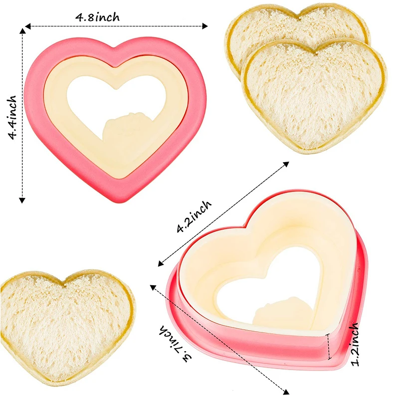 Ensemble Coupe-sandwich Et Scelleuses, Coupe-pâtisserie Rond En Plastique,  Pour La Décoration De La Boîte À Déjeuner, Outils De Cuisson, Accessoires  De Cuisine - Temu France