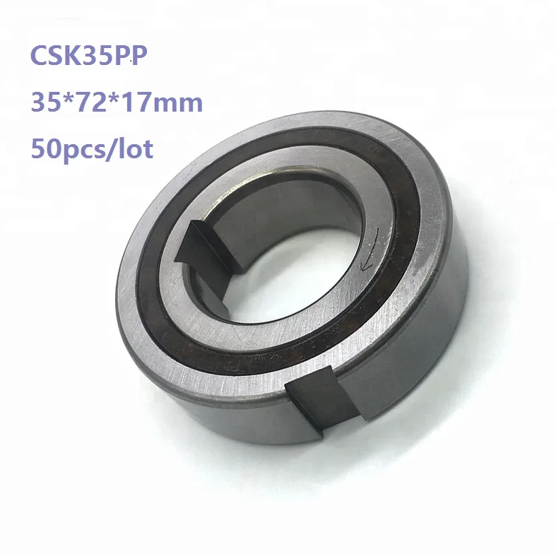 

50 шт./партия CSK35PP 35 мм односторонний подшипник сцепления с двойным пазом 35 × 72 × 17 мм высококачественное шпиндельное колесо свободного хода подшипника