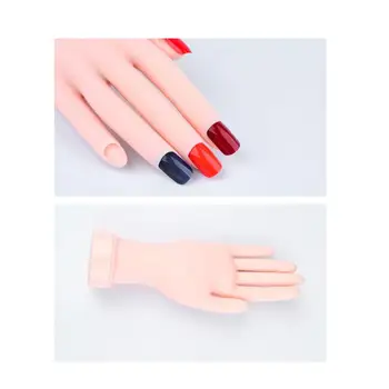 

2019 Newly Nail Beginners Practice Fake Hand Rubber Hand Model Nail Art Equipment Freeshipping j1013