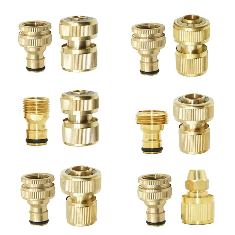 5/8" Brass Quick Connectors Adapters Garden Hose   Fittings 