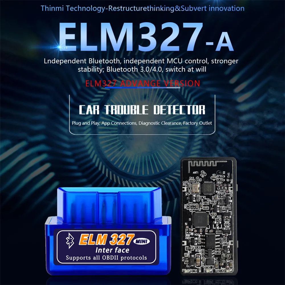 Автомобильный диагностический сканер ELM327 V1.5 OBD2 PIC18F25K80 адаптер OBD 2 OBDII ELM 327 в 1 5