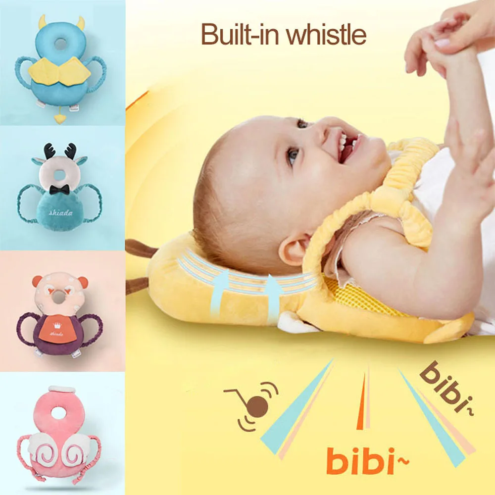 

Baby Head Protection Pillow Toddler Baby Protective Cushion Cartoon Infant Anti-fall Pillow Soft PP Cotton Neck Safe Care
