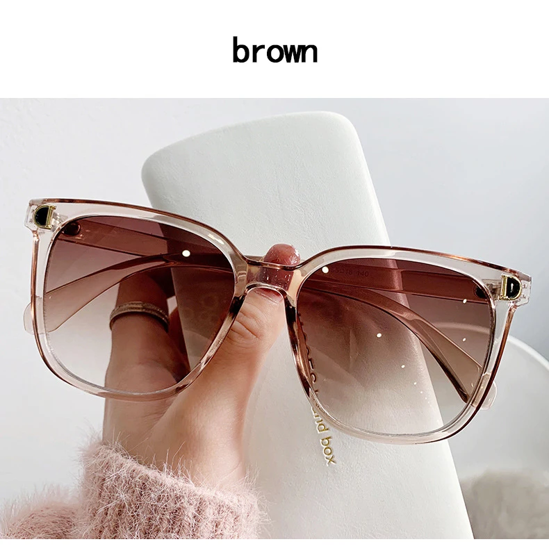 Imwete 2022 Fashion Oversized Sunglasses Women Men Square Sunglasses Luxury Brand Design Vintage Pink Green Eyewear Sexy Female big black sunglasses