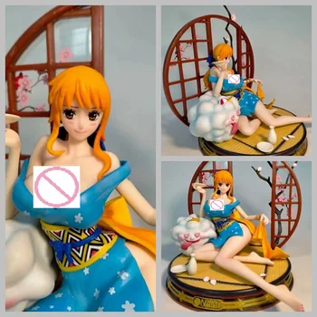 

One Piece Sexy Girl Drunk Nami Kimono Sitting Ver. Anime GK Statue PVC Action Figure Collectible Model Toys Gift Doll Brinquedos