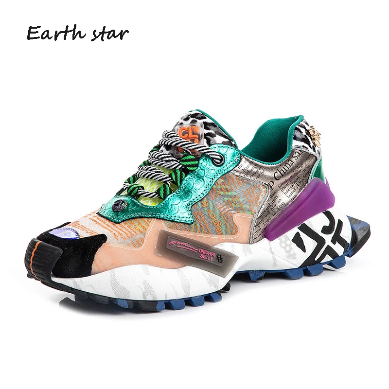 

2019 Autumn Shoes Women Leather Sneakers Female Chunky Running Shoe Increased 5 cm Shoes Black Trainers Shoes Ladies Footwear