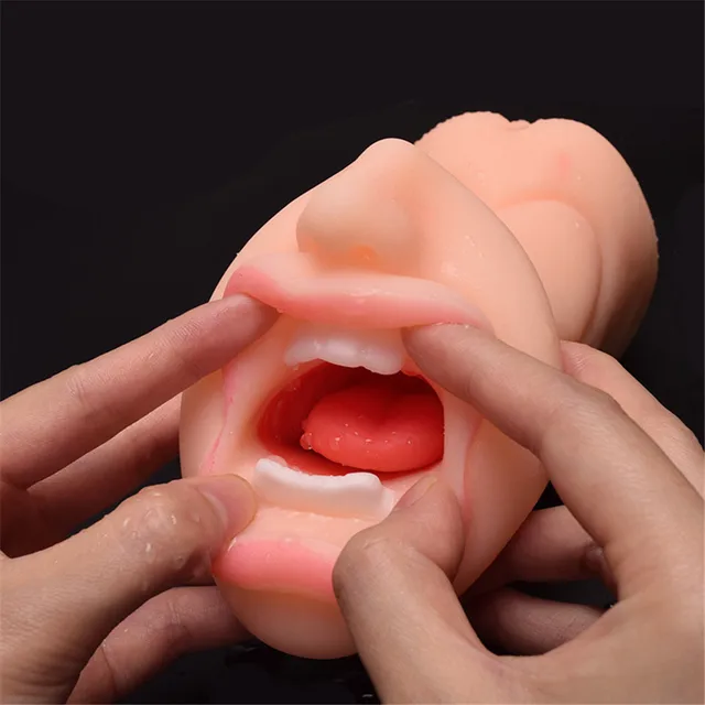 3D Male Masturbator 3 in 1 Realistic Vagina Anal Oral Mouth Aircraft Deep Throat Pocket Pussy