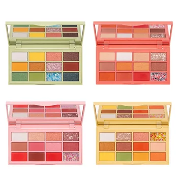 

Fruit Eyeshadow Palette Filling Eyeshadow Palette Makeup Kit Bright Glitter Shimmer Matte Shades Pigment 12 Colors