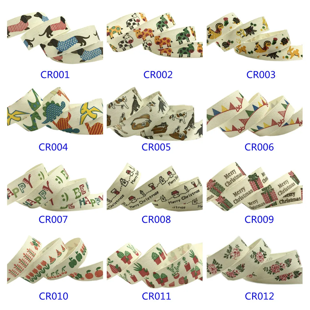 5 Yards/lot 15mm Cotton Ribbon Handmade Design Printed Cotton Ribbons For Wedding Christmas Decoration DIY Sewing Fabric ribbon decoration ribbon supplies sewing ribbon christmas ribbon cotton ribbon