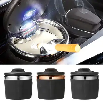 

Portable Car Cylinder Ash Holder Cigar Ash Cup With LED Light Multipurpose Ceramic Car Ash Holder Ashtray For BMW 5 Series