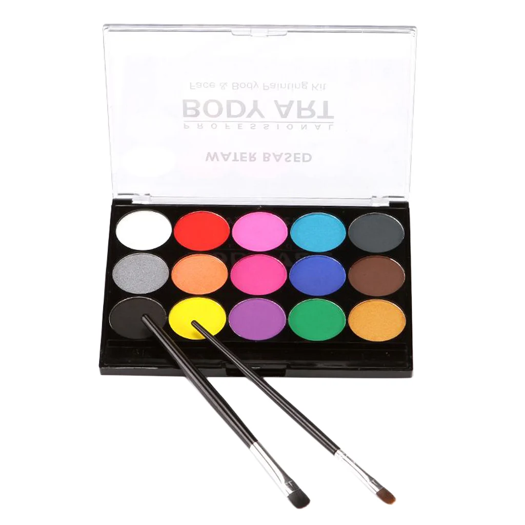 15 Colors Face Body Paint Kid Make Up Colors Stage Holiday Face Paint Set
