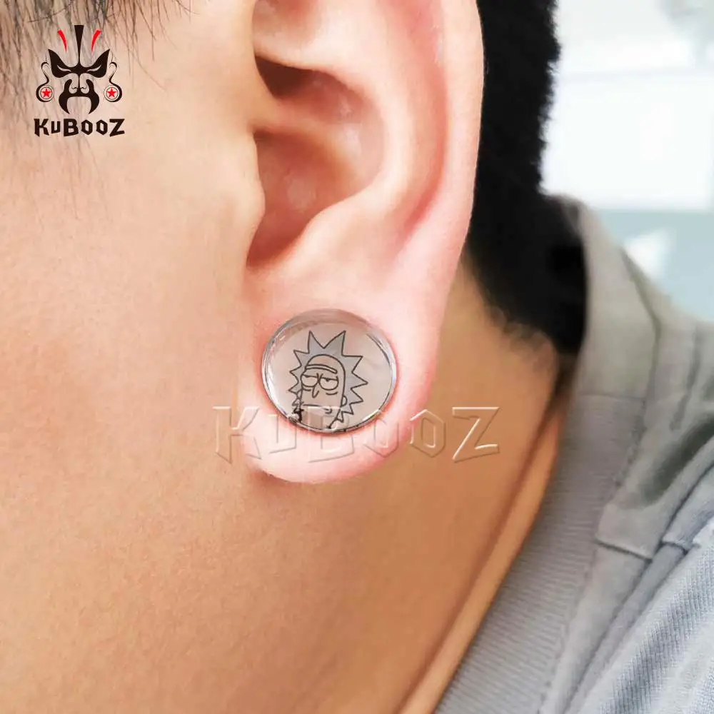KUBOOZ Simple Transparent Acrylic Ear Piercing Gauges Earring Plugs Tunnels Stretchers Body Jewelry Expanders 8-30mm 2PCS piercing jewelry body piercing earrings ear piercing jewelry body piercing jewelry body jewelry