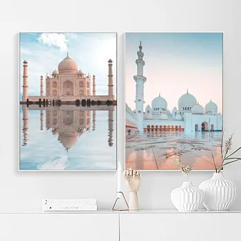 

Wall Art Canvas Painting Sheikh Zayed Grand Mosque East Gate Nordic Posters And Prints Decoration Wall Pictures For Living Room