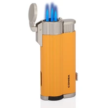 CIHIBA бутан зажигалка 3 фонарь сигарета легкие металлические зажигалки портативные многоразовые аксессуары для сигар с подарочной коробкой