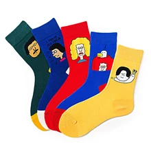 Смешные девушки я не имеет представления осень зима дизайн женские хлопковые носки желтый синий темно зеленый