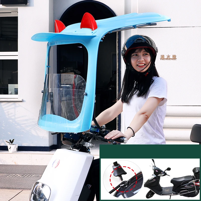 Parapluie imperméable épaissi pour voiture électrique, pare-soleil pour moto,  auvent, pare-pluie pour les nuits, haute qualité - AliExpress