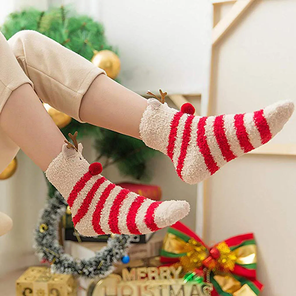 Счастливые японские Харадзюку печенья женские пушистые носки 3 пары теплые мягкие тапочки домашние милые носки с животными для сна calcetines#11337