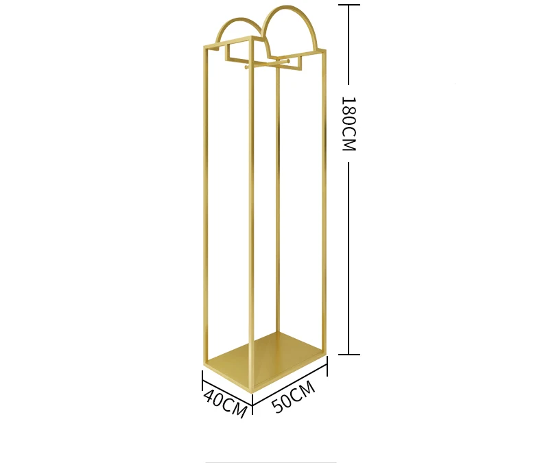 NICE NEW arrival high level Clothing store display stand gold