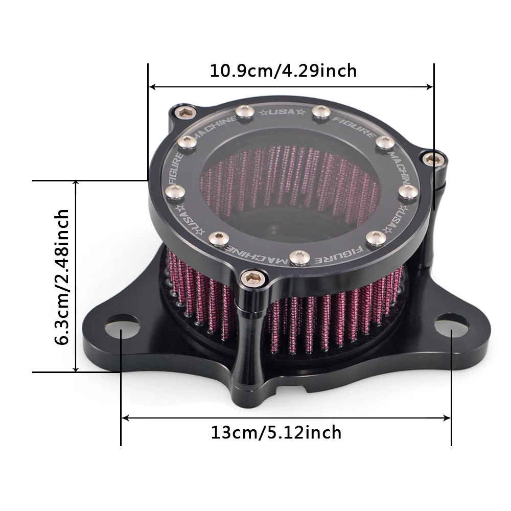 Машина, автомобиль воздушный фильтр холодного воздуха воздушный фильтр очиститель для Harley Sportster XL883 1200 04-14 05 06 07 08 09, 10, 11, 12, 13 лет