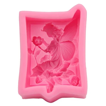 

Rectangle Fairy Maiden Soap Mold Silicone Soap Making Supplies Tools Handmade Fairies Soap Candle Mold Craft Fondant Cake Molds