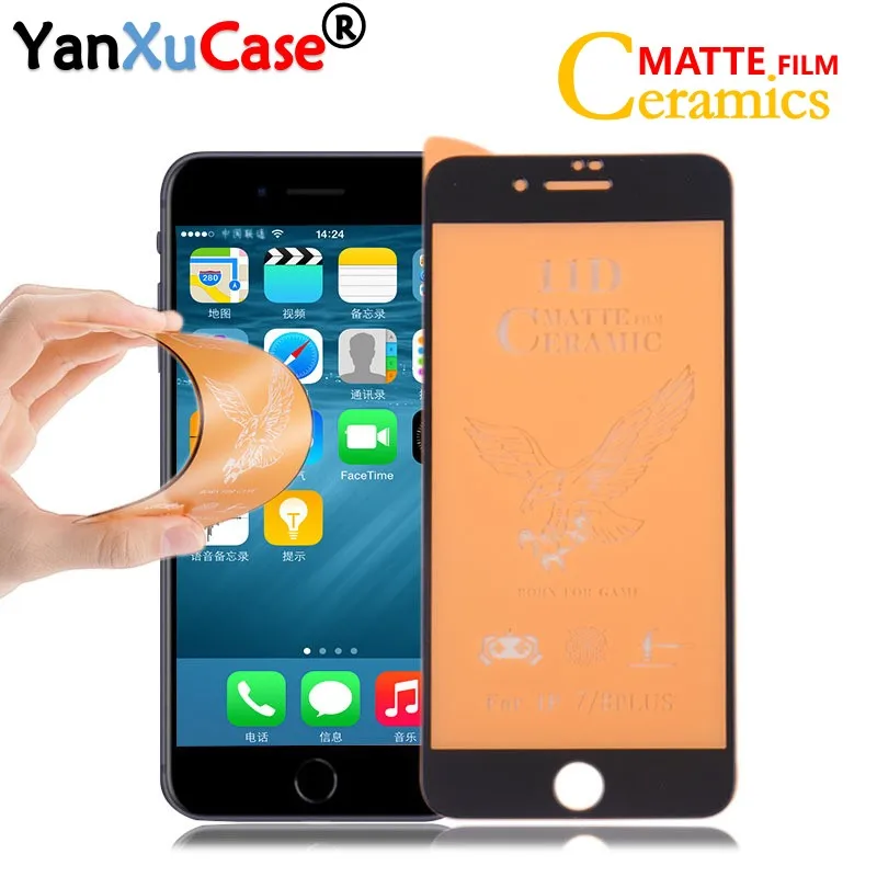10 шт. 11D матовое керамическое стекло для iPhone 12 11 Pro Max XR XS X 8 7 6S Plus SE2 полная защита