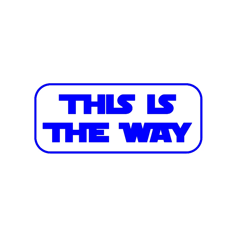Baby Yoda Stickers "This Is The Way" Star Wars Car Sticker Computer Trunk Waterproof Stickers 20cm (Can be customized)