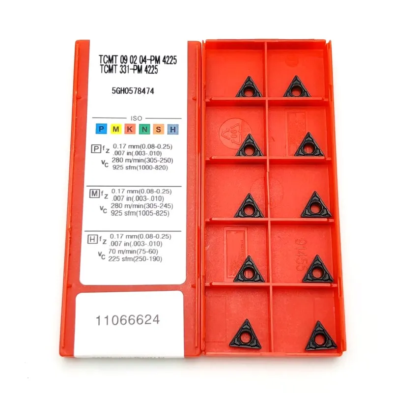 

TCMT 090204 PM4225 carbide inserts can be indexed internal turning tools CNC lathe tools TCMT090204 turning inserts