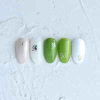 1pcs Roman Letter Nail Stickers Golden Silver Black Alphabet Design Self Adhesive Decal English Words Manicure Decoration 2