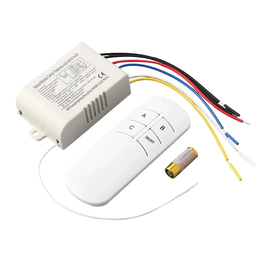 

high quality 220V 3 Way ON/OFF Digital RF Remote Control Switch Wireless For Light Lamp Worldwide Store