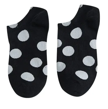 

Spring And Summer Polka Dot Wave College Wind Socks Breathable Wild Boat Socks Warm Cotton Harajuku Sox Girl Socks Y12.5