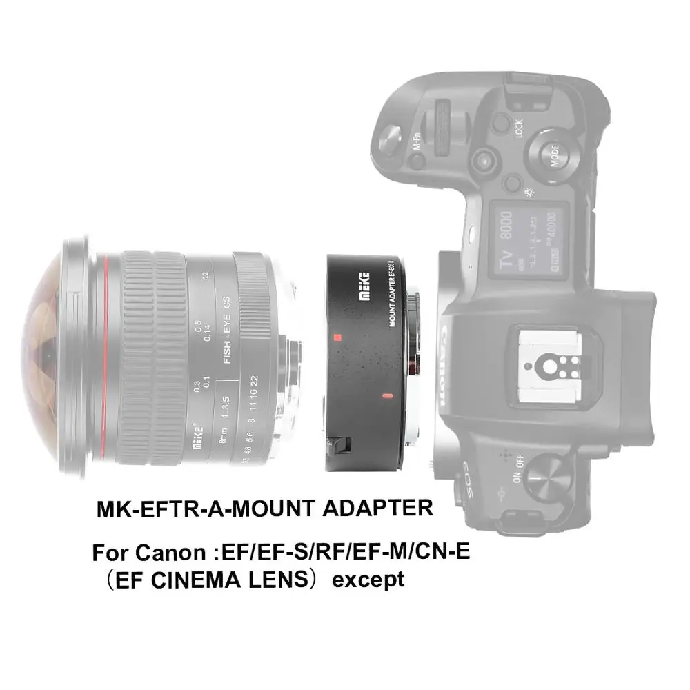 Meike EF-EOSR Metal Auto Focus Lens Adapter Ring