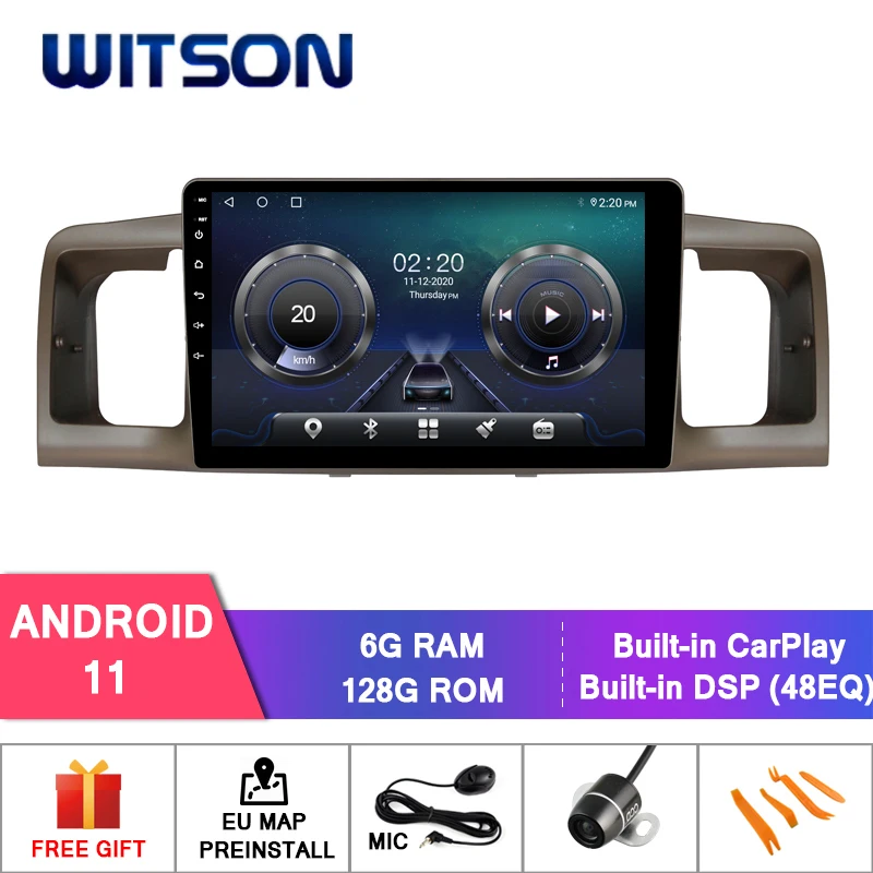 

WITSON Android 11 CAR DVD SYSTEM for TOYOTA COROLLA 2007 Car Multimedia Player Stereo AutoAudio GPS Navigation DVD Video Carplay