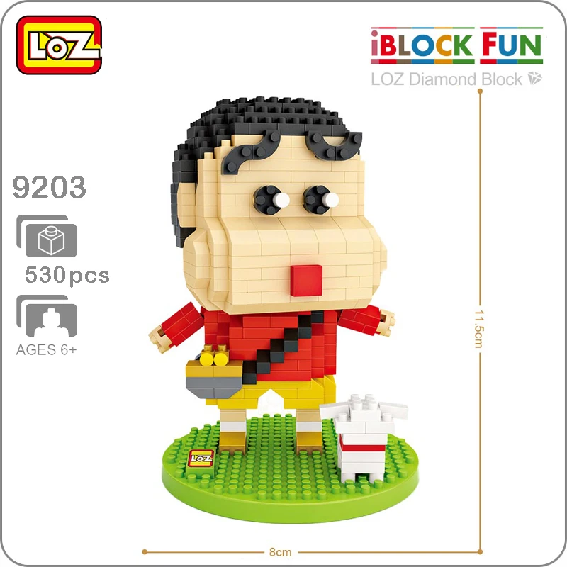 LOZ-9203-Anime-Crayon-Shin-chan-Boy-Dog-Figure-3D-Model-530pcs-DIY-Small-Blocks-Bricks