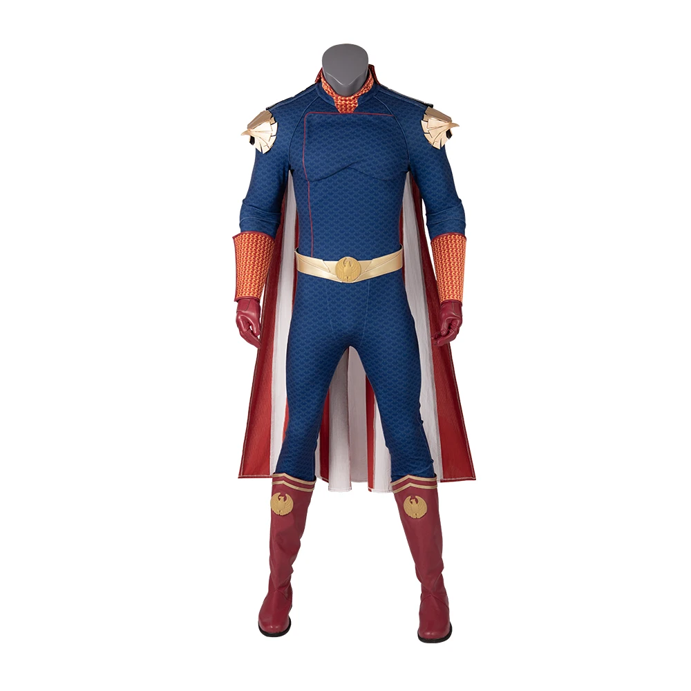 Manluyunxiao Homelander Cosplay Halloween Costume for Kids Men Adult The Boys Superhero Outfit Antony Starr Jumpsuit Custom Made - Цвет: full set