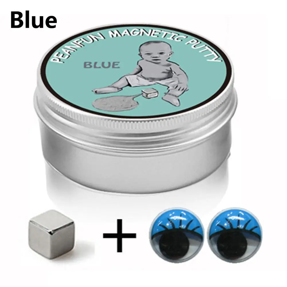 Магнитный пластилин, магнитная глиняная глина для моделирования, ручная шпатлевка, тонкая глиняная игрушка, детские развивающие игрушки в ассортименте - Цвет: Blue