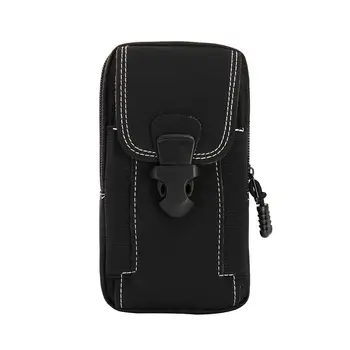 

Men's New Matte Retro Mobile Phone Bag Buckle Zipper 6 Inch Horizontal Pockets multi-function sport outdoor hang bags /E