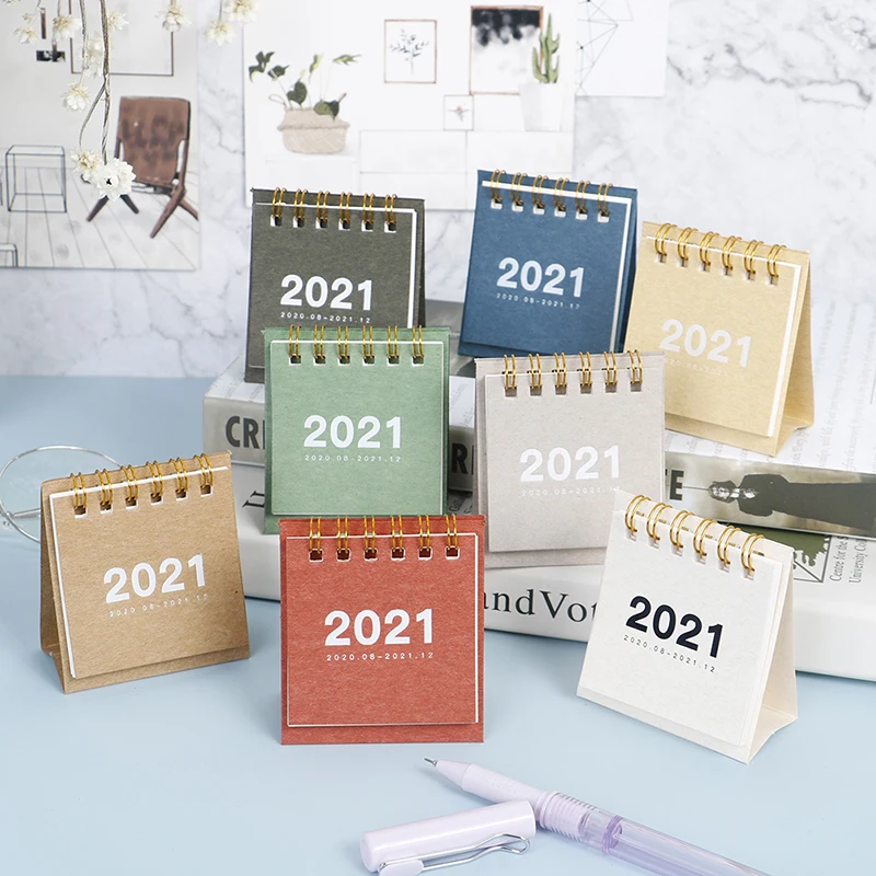 2021 Mini Desk Calendar Twelve Constellation Series Portable Desk Calendars Daily Schedule Planner