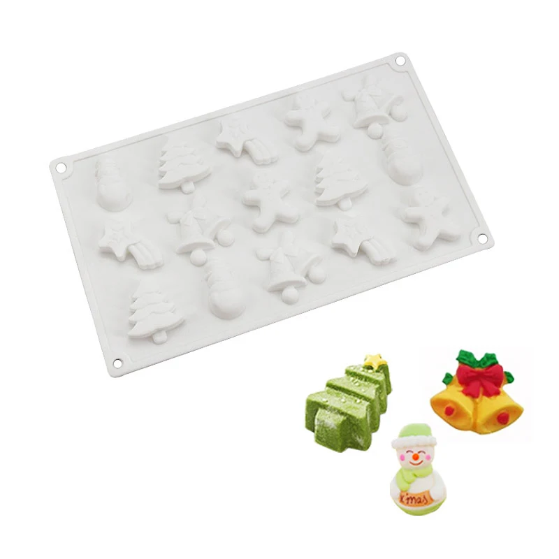 

15/16 Cavities Chocolate Cake Silicone Mold For Christmas Party Cake Baking Mousse Cookies Dessert Bakeware Accessories