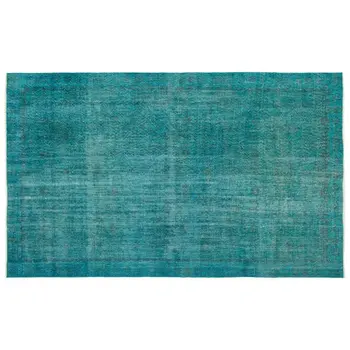 

Handmade Turquoise Vintage Overdyed Turkish Area Rug 186x304 Cm-6'1''X9'12''