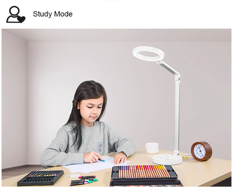 Artpad 10 Вт регулируемая светодиодная настольная лампа с USB зарядным портом для телефона, настольная лампа для детей, детей, чтения, учебы