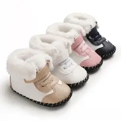 Новинка 2019 года; зимняя однотонная обувь для новорожденных девочек и мальчиков; обувь на мягкой подошве; хлопковые кроссовки; Sapato Infantil;