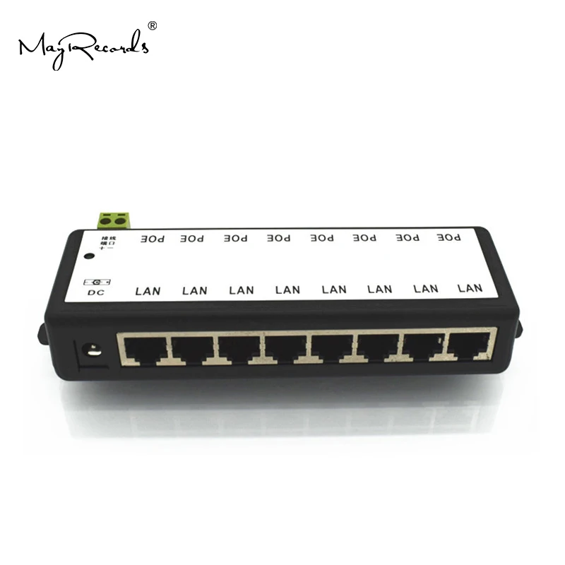 Бесплатная доставка 8 канальная CCTV POE инжектор для ip камеры наблюдения Мощность