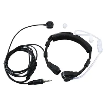 

VX170 For Walkie-talkie Headset Throat Mic Vacuum Sound Transmission CS Headset Extendable Throat Microphone Mic Earpiece