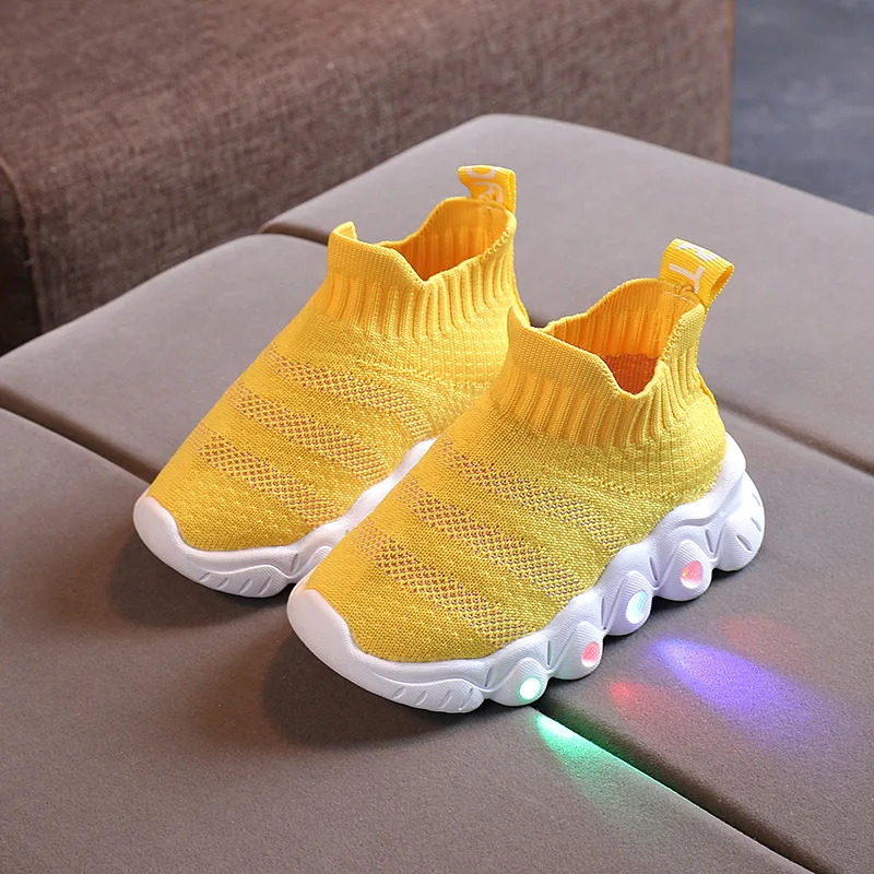 1-3 Years Eva Spring Children'S Sneakers Baby Luminous Toddler Breathable Little Boy Kids Shoes Knited Mesh Children Shoes best children's shoes Children's Shoes