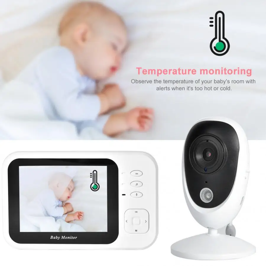 

3.5inch Baby Monitor Wireless Color TFT display Baby Temperature IR Night Two-way Voice Sensor Digital Baby Monitoring