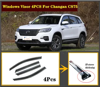 

4pcs Set 2017-2020 OEM For Changan CS75 Stainless steel window Visor Shade Vent Wind Rain Deflector Guards Cover