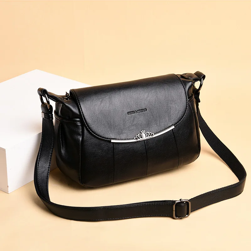 Fashion Patchwork Shoulder CrossBody Bags For Women Fashion Messenger Bags New Genuine Leather Women's Handbags Bolsas Feminina