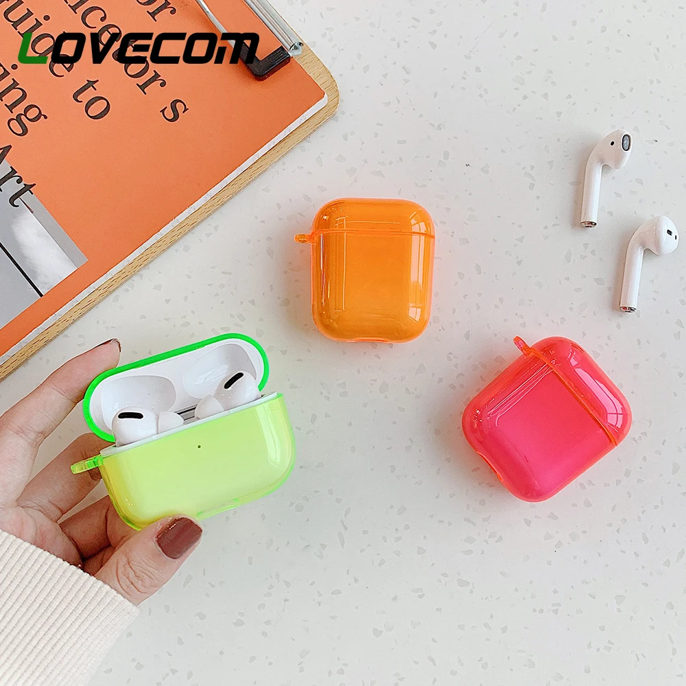LOVECOM милые флуоресцентные фотообои для Apple AirPods Pro 1 2 чехол жесткий пк беспроводные